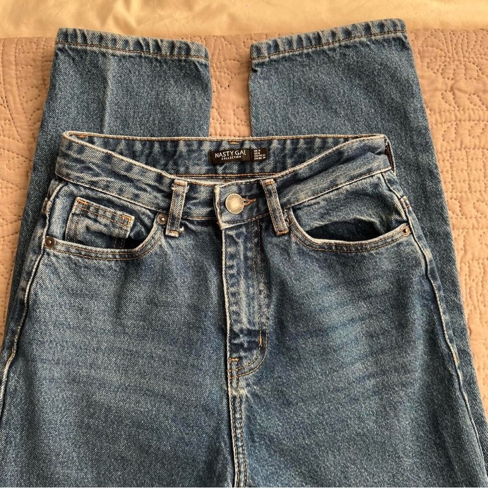 Nasty Gal Blue Denim Jeans